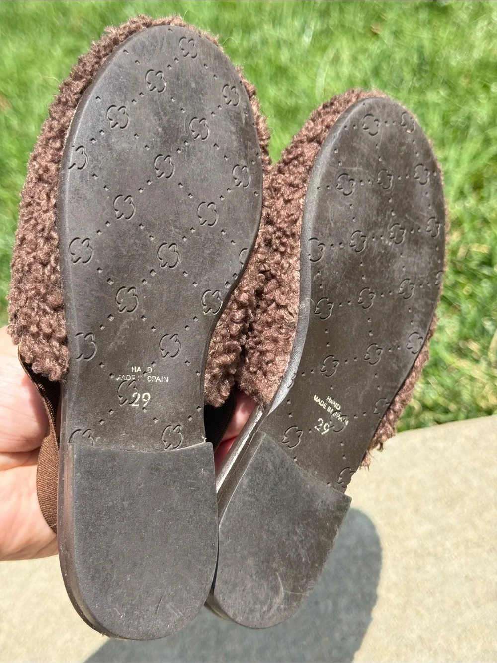 CHESTNUT SHEARLING MULES PAPANATAS | ELI 1957 size 29